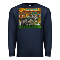 Navy Western Cute Hampshire Sheep Family Premium Sweatshirt - LillyAllenDesigns