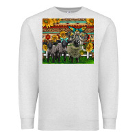 Oatmeal Heather Western Cute Hampshire Sheep Family Premium Sweatshirt - LillyAllenDesigns