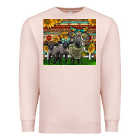 Pale Pink Western Cute Hampshire Sheep Family Premium Sweatshirt - LillyAllenDesigns