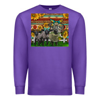 Purple Western Cute Hampshire Sheep Family Premium Sweatshirt - LillyAllenDesigns