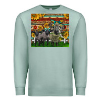 Seafoam Western Cute Hampshire Sheep Family Premium Sweatshirt - LillyAllenDesigns