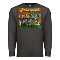 Smoke Western Cute Hampshire Sheep Family Premium Sweatshirt - LillyAllenDesigns