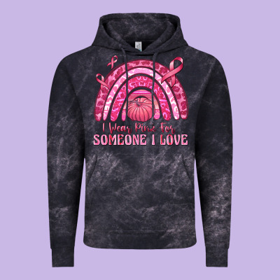 I Wear Pink For Someone I Love Vintage Hoodie Designed By Texasbilliewilder