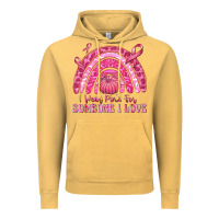 Vintage Mustard i wear pink for someone i love Vintage Hoodie - texasbilliewilder