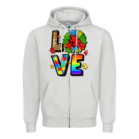 Dove Grey autism love Zipper Hoodie - LillyAllenDesigns