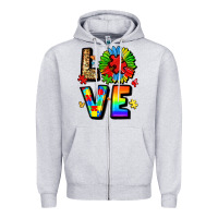 Heather Grey autism love Zipper Hoodie - LillyAllenDesigns