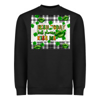 Black Irish today but please kiss me st. patricks day Heavyweight Sweatshirt - FaDigitalArtStudio