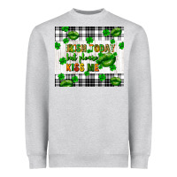 Heather Grey Irish today but please kiss me st. patricks day Heavyweight Sweatshirt - FaDigitalArtStudio