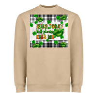 Mushroom Irish today but please kiss me st. patricks day Heavyweight Sweatshirt - FaDigitalArtStudio