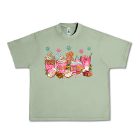 Oil Green Pink gingerbread coffee cups Urban Heavy Tee - texasbilliewilder