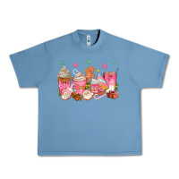 Pebble Blue Pink gingerbread coffee cups Urban Heavy Tee - texasbilliewilder