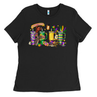 Black obsessive cup disorder mardi gras Ladies Tee - LillyAllenDesigns