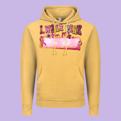 Personalized I Wear Pink For My Vintage Hoodie Designed By Texasbilliewilder