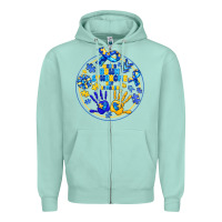 Seafoam World Down Syndrome Day Zipper Hoodie - CowhideDigitalArt