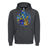 Smoke World Down Syndrome Day Zipper Hoodie - CowhideDigitalArt