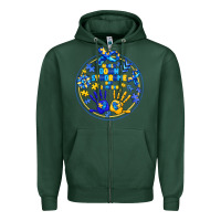Sports Green World Down Syndrome Day Zipper Hoodie - CowhideDigitalArt