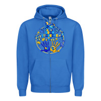 True Royal World Down Syndrome Day Zipper Hoodie - CowhideDigitalArt