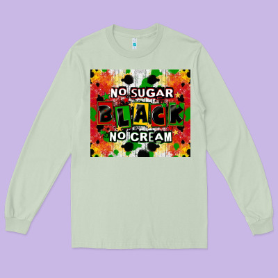 No Sugar No Cream Black Tumbler Long Sleeve Tee Designed By Cowgirlartshop