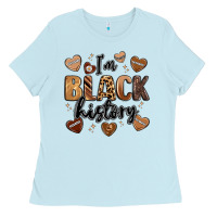 Baby Blue i'm black history Ladies Tee - LillyAllenDesigns