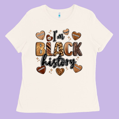 I'm Black History Ladies Tee Designed By Lillyallendesigns