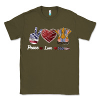 Army Green Peace Love Veteran Classic Tee - Bettercallsaul