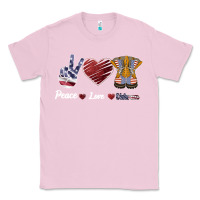 Bubblegum Pink Peace Love Veteran Classic Tee - Bettercallsaul