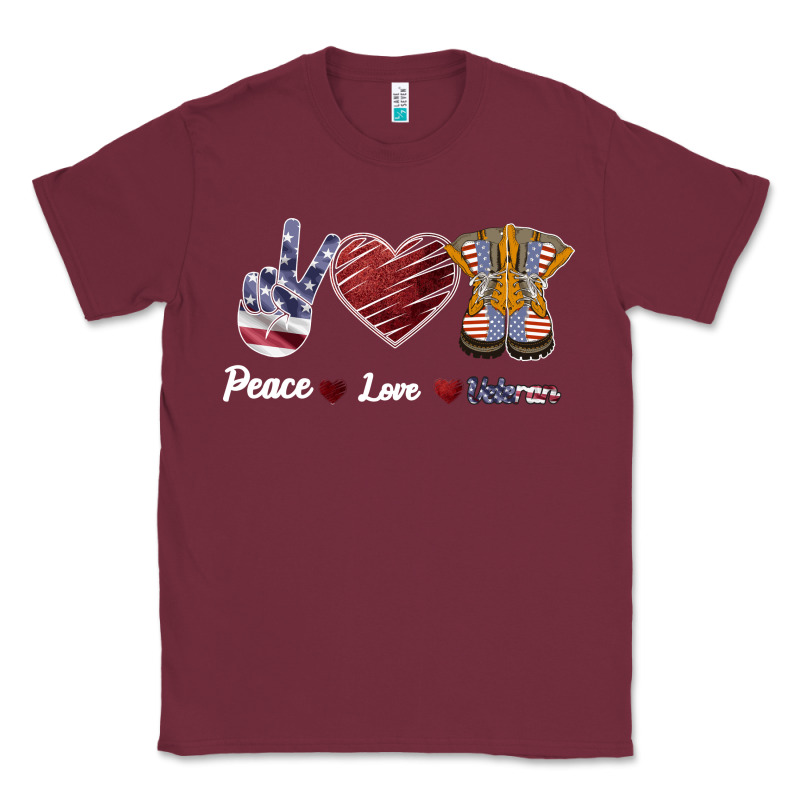 Peace Love Veteran Classic Tee by Bettercallsaul | Teevron
