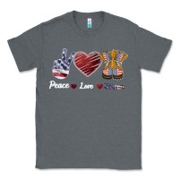Charcoal Heather Peace Love Veteran Classic Tee - Bettercallsaul