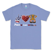 Colony Blue Peace Love Veteran Classic Tee - Bettercallsaul