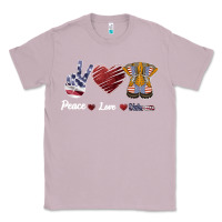 Lilac Peace Love Veteran Classic Tee - Bettercallsaul