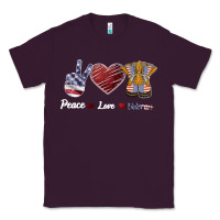 Plum Peace Love Veteran Classic Tee - Bettercallsaul