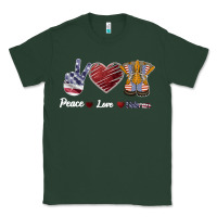 Sports Green Peace Love Veteran Classic Tee - Bettercallsaul