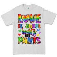 Dove Grey love is about hearts not parts Premium Tee - LillyAllenDesigns