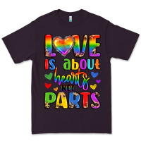 Plum love is about hearts not parts Premium Tee - LillyAllenDesigns