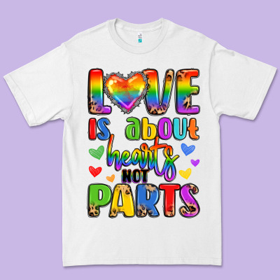 Love Is About Hearts Not Parts Premium Tee Designed By Lillyallendesigns