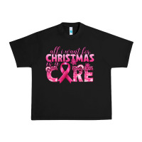 Black all i want for christmas is a cure breast cancer Urban Heavy Tee - texasbilliewilder