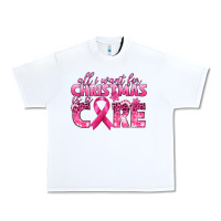 White all i want for christmas is a cure breast cancer Urban Heavy Tee - texasbilliewilder