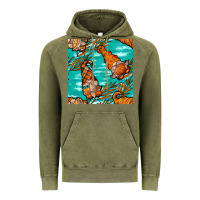 Vintage Olive Fall gnomes Vintage Hoodie - NancyCooperArtShop