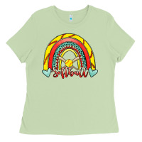 Matcha Softball Rainbow Ladies Tee - RanaPortraitStore