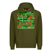 Army Green american football megaphone and game seamless pattern Premium Hoodie - BundleAndBundleShop