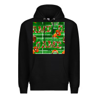 Black american football megaphone and game seamless pattern Premium Hoodie - BundleAndBundleShop