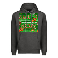 Charcoal Heather american football megaphone and game seamless pattern Premium Hoodie - BundleAndBundleShop