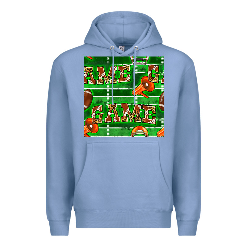 American Football Megaphone And Game Seamless Pattern Premium Hoodie by BundleAndBundleShop | Teevron