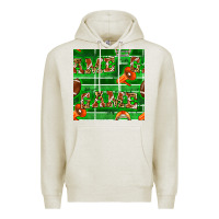 Oatmeal Heather american football megaphone and game seamless pattern Premium Hoodie - BundleAndBundleShop