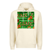 Sandshell american football megaphone and game seamless pattern Premium Hoodie - BundleAndBundleShop
