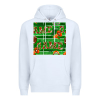 White american football megaphone and game seamless pattern Premium Hoodie - BundleAndBundleShop