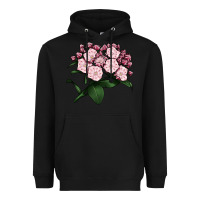 Black Mountain Laurel Flower Illustrations Heavyweight Hoodie - LillyAllenDesigns