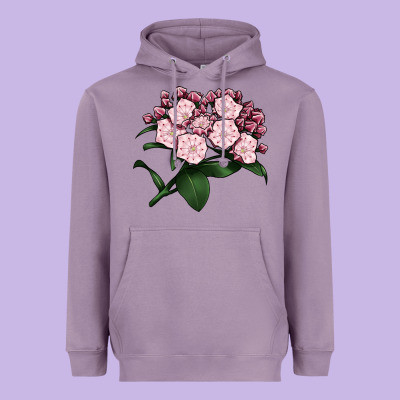 Mountain Laurel Flower Illustrations Heavyweight Hoodie Designed By Lillyallendesigns