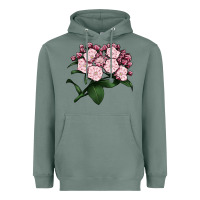 Sage Mountain Laurel Flower Illustrations Heavyweight Hoodie - LillyAllenDesigns