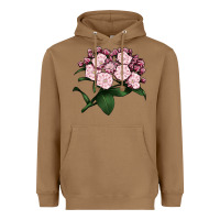 Toasted Coconut Mountain Laurel Flower Illustrations Heavyweight Hoodie - LillyAllenDesigns